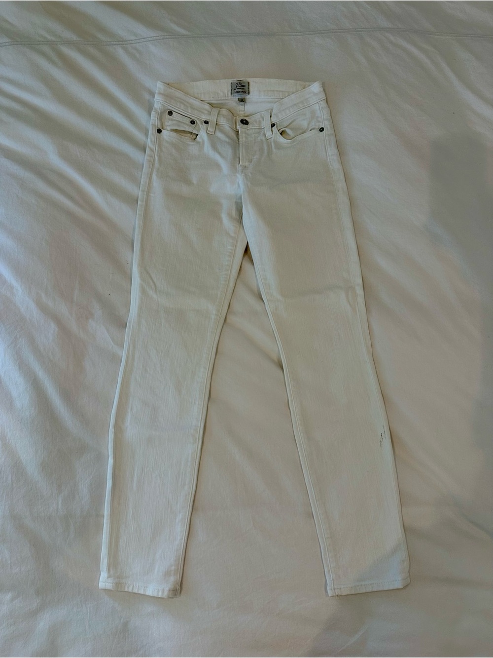 J. Crew White Toothpick Jeans - Women's Slim Fit